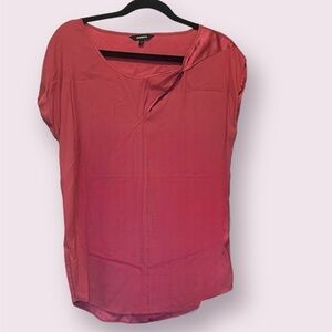 Express Pink Blouse, Scoop Neck